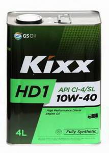 KIXX HD1 10w40  4л. CI-4/SL синтетика, масло моторное для дизельных двигателей